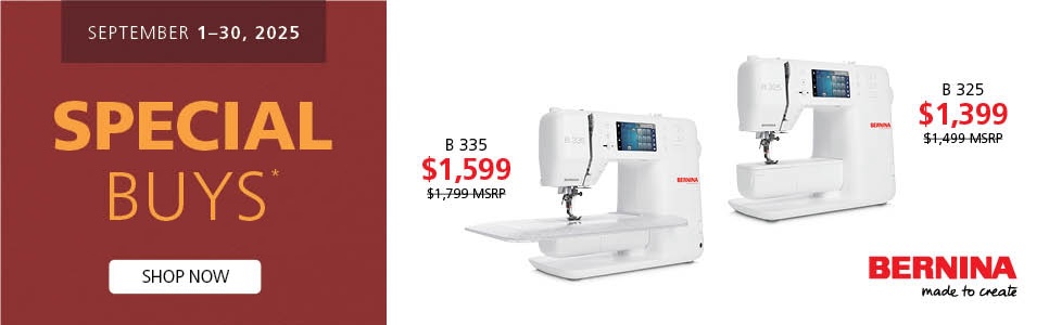 BERNINA September Savings!  Shop Now!